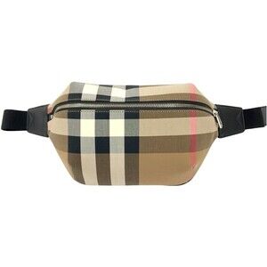Burberry Check Crossbody Bag Waist Beige